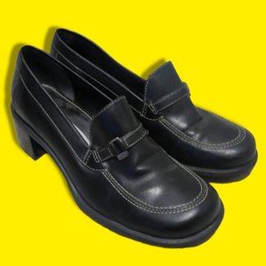 Vintage 90s Tommy Hilfiger Leather Chunky Heels